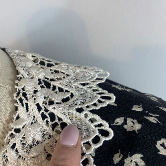 VTG Floral Lace Cottagecore Blouse & Skirt Set Laura Hensen Fits Like Small - Picture 6 of 12